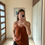 Top sin mangas cuello pico MANGO XS