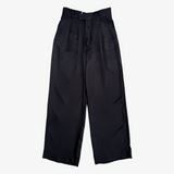 Pantalón de traje negro de pierna ancha ZARA XS